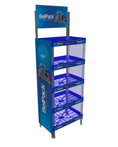 Display de Plástico Injetado com 5 bandejas 60x40