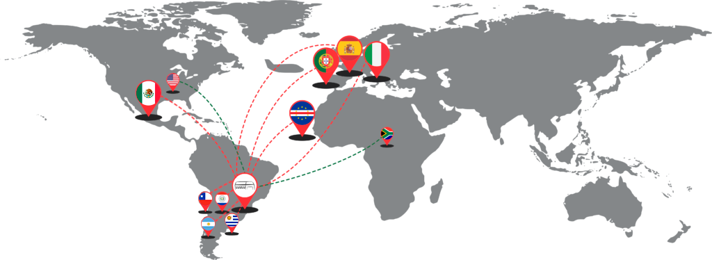 Exportação - Mapa Múndi